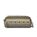 KAVU Out Pouch in the colour Olive Topo, shown from the back.