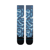 Stance All Terrain Mid Wool Snow Sock in the colour Sea Blue, shown flat from the topside