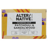 Alter/native Patchouli & Sandalwood Shampoo Bar 90g front of box