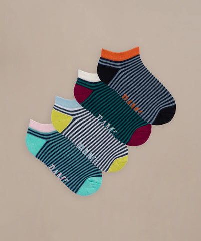 BAM Landscove Bamboo Trainer Socks 4-7 UK - 4 Pack