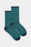 BAM Stokenham Bamboo Socks Pair 8-11 UK in the colour green stripe