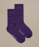 BAM Stokenham Bamboo Socks Pair 8-11 UK in the colour purple stripe