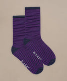 BAM Stokenham Bamboo Socks Pair 8-11 UK in the colour purple stripe