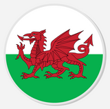 Circular Wesh Flag, Baner Cymru magnet made of arcrylic