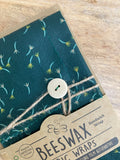 Beeswax Fabric Wraps - Sandwich Pack/Pecyn Cegin Organic Cotton pack in the colour Dandelion