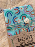 Beeswax Fabric Wraps - Sandwich Pack/Pecyn Cegin Organic Cotton pack in the colour Enfys