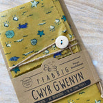 Beeswax Fabric Wraps - Sandwich Pack/Pecyn Cegin Organic Cotton pack in the colour Haf