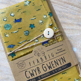 Beeswax Fabric Wraps - Sandwich Pack/Pecyn Cegin Organic Cotton pack in the colour Haf