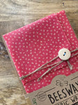 Beeswax Fabric Wraps - Sandwich Pack/Pecyn Cegin Organic Cotton pack in the colour Pink Firefly