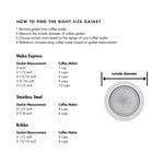 Bialetti Gasket & Filter - Venus (4 Cup) measurements