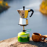 Bialetti Moka Express Aluminium Stove Top Coffee Maker (3 Cup) coffee at the top of the hill