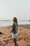 Bleubird Adrift Collection Original Tee in the colour Emerald