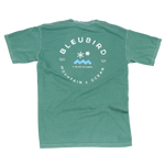 Bleubird Adrift Collection Original Tee in the colour Emerald back