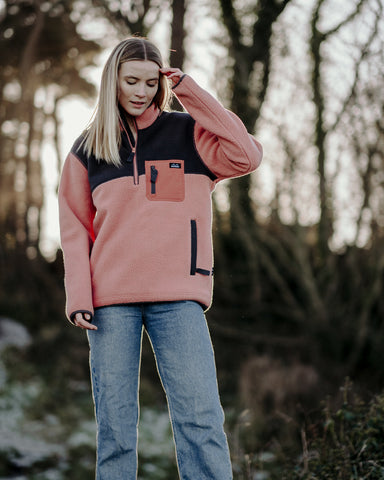 Bleubird Polar Fleece in the colour Coral