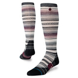 Stance Curren Ultra Light Wool Snow Sock in the colour Black, shown on a foot shape