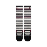 Stance Curren Ultra Light Wool Snow Sock in the colour Black, shown flat from the topside