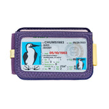 Chums Bandit Bi-Fold Wallet in the colour plum Shown from the back