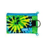 Chums Surfshorts Wallet in green tie dye shown from the front