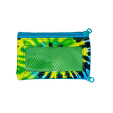 Chums Surfshorts Wallet in green tie dye shown from the back