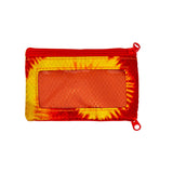 Chums Surfshorts Wallet in orange tie dye shown from the back