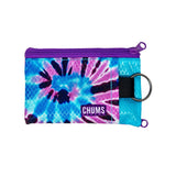Chums Surfshorts Wallet in purple tie dye shown from the front