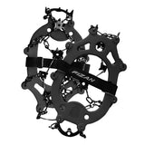 Fizan Crampons Ice/Snow shown from the front in black size large.