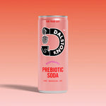 Photo of Dalstons Rasberry Prebiotic Soda 250ml on pink background