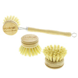 Ecoleaf Wooden Dishes Washing Up Brush with 2 Extra Heads