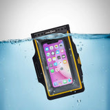 Fidlock Dry Bag Armband in Black/Transparent colour showing a waterproof case with visible Fidlock logo, submerged in water.