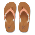 FoamLife Seales SC Womens Flip Flops in the colour Brown/Pink Apricot from above