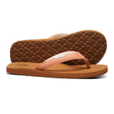 FoamLife Seales SC Womens Flip Flops in the colour Brown/Pink Apricot