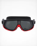 Huub Ryft Open Water Swim Mask in black/red front view