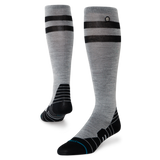 Stance Joven Ultra Light Wool Snow Sock in the colour Black shown on a foot shape