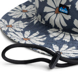 KAVU BFE Hat in the colour Daisy Love, shown from the logo and tie cord
