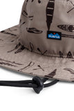 KAVU BFE Hat in the colour Paddle To, shown from the logo and tie cords