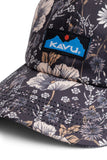 KAVU Ballard Classic Hat in the colour Quiet Wildflower, shown up close from the front