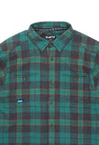 KAVU Big Joe Shirt in the colour Hemlock Hook, shown up close from the front