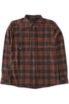 KAVU Big Joe Shirt in the colour mahogany brown shown from the front