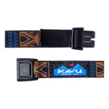 KAVU Burly Belt in the colour Desert Rust, shown up close on the fastening