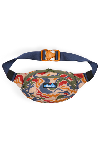 KAVU Canvas Spectator Bag  in the colour brush meadow shown from the front
