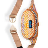 KAVU Canvas Spectator Bag in the colour trail chic showing clip detail