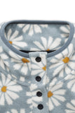 KAVU Cavanaugh Fleece in the colour Sky Daisy, shown from the fastened neckline