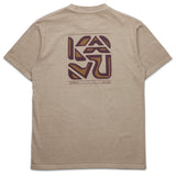 KAVU Cubed T-Shirt in the colour Buff, shown from the back