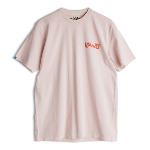 KAVU Cubed T-Shirt in the colour frappe shown from the front