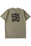 KAVU Cubed T-Shirt in the colour Kelp Forest shown from the back
