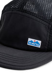 KAVU Drift Creek Hat in the colour Black, shown up close from the front