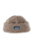 KAVU Fur Ball Beanie in the colour mocha shown from the front