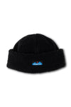 KAVU Fur Ball Beanie in the colour moonless night shown from the front