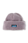 KAVU Fur Ball Beanie in the colour purple dust shown from the front