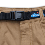 KAVU Chilli Lite Shorts in the colour Heritage Khaki, shown from the belt